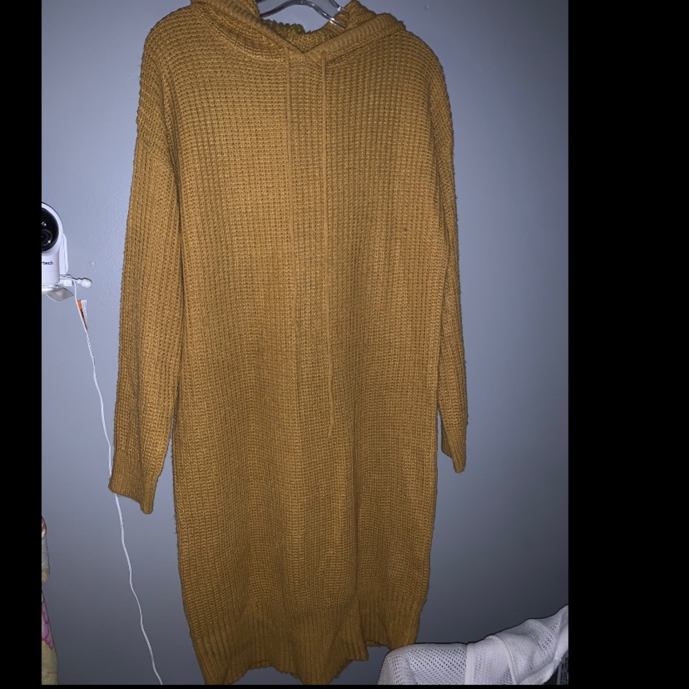Hooded sweater dress